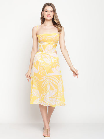 Yellow Lady Beachwear Dress