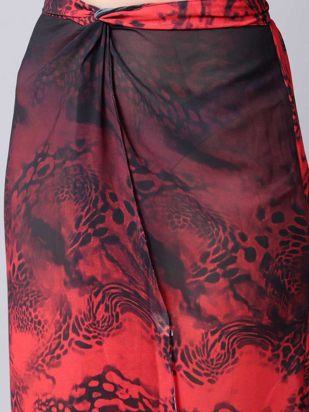 Melange Beachwear Cover-up Skirt