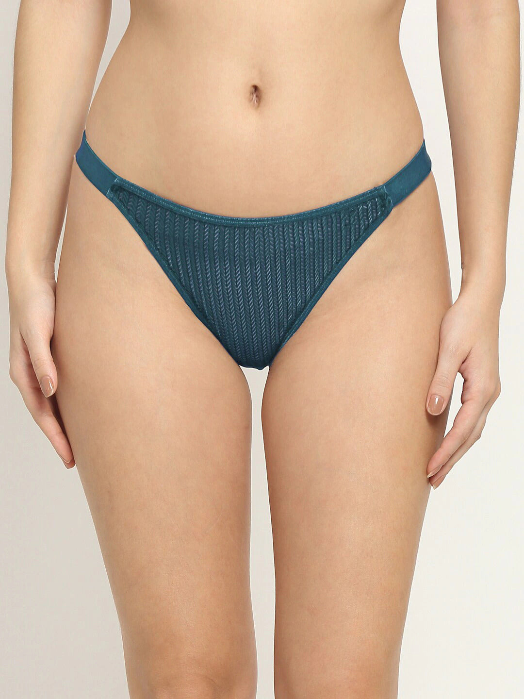 Teal-Green Self-Design Thongs