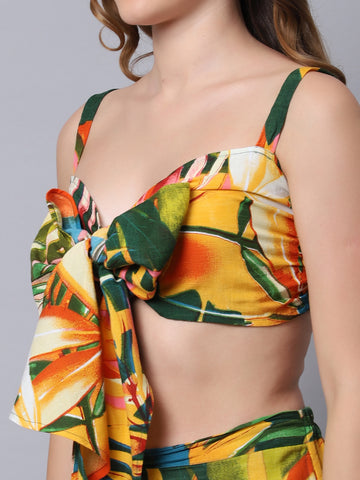 Yellow Tropical Co-ord Set
