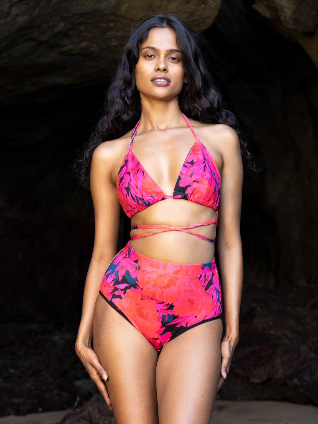 pink floral swimset
