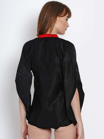 Black Mini Robe - EROTISSCH by AAKAR Intimates pvt. ltd.