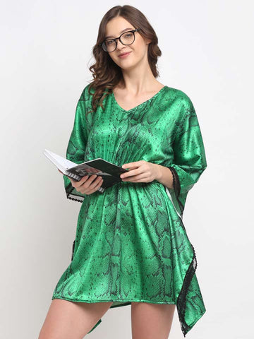 Fresh Greens Kaftan Dress - EROTISSCH by AAKAR Intimates pvt. ltd.KAFTAN