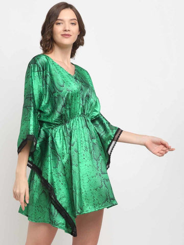 Fresh Greens Kaftan Dress - EROTISSCH by AAKAR Intimates pvt. ltd.KAFTAN