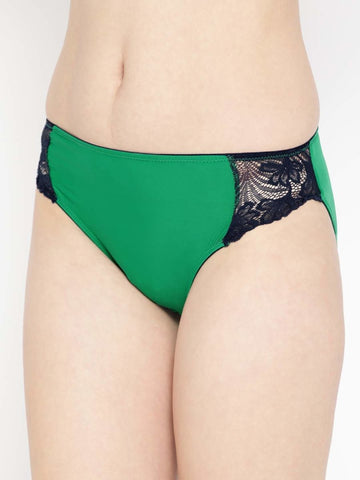 Green Lacy Bikini Briefs - EROTISSCH by AAKAR Intimates pvt. ltd.
