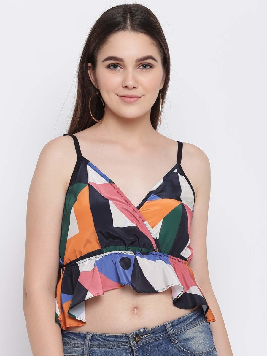 Printed Strappy Wrap Top - EROTISSCH by AAKAR Intimates pvt. ltd.