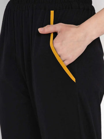 Women Black & White Printed Night Suit - EROTISSCH by AAKAR Intimates pvt. ltd.