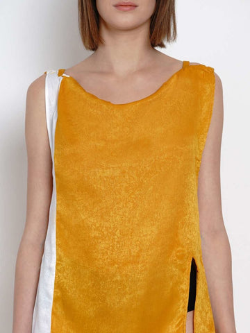 Yellow & White Printed Nightdress - EROTISSCH by AAKAR Intimates pvt. ltd.